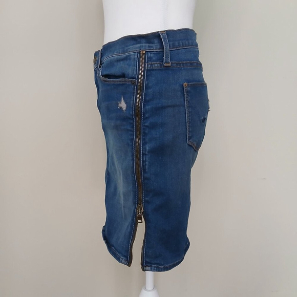 Hudson Jeans Marianne Pencil Skirt In Foxey Distressed Size 28 - Picture 5 of 12